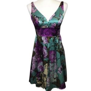 Adriana Papell floral silk dress